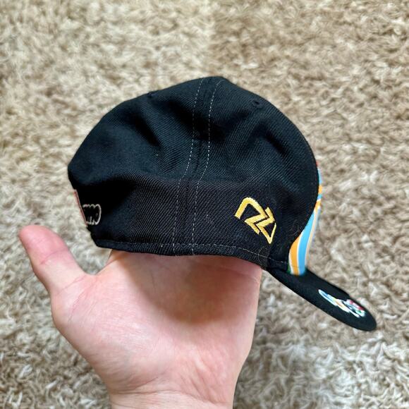 New Era X Yaxin 1990 Black Snapback Cap Wool Men’s Size 7 3/4 - Picture 3 of 8